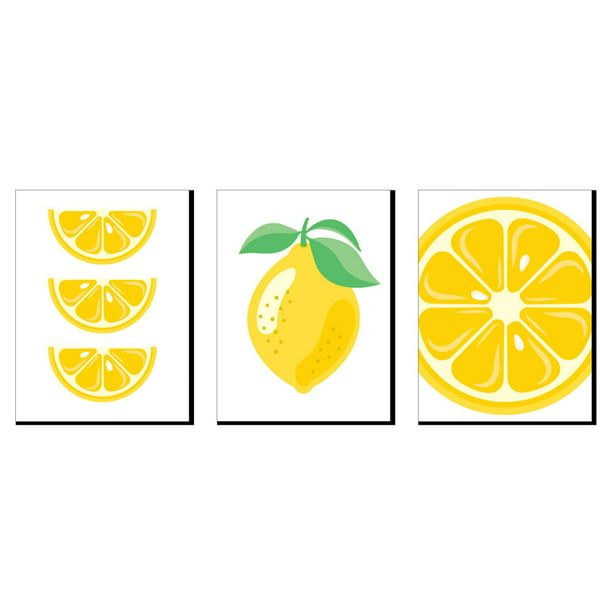 Details about   3D  Refrigerator Wall Self Adhesive Removable Sticker Food Lemons and water